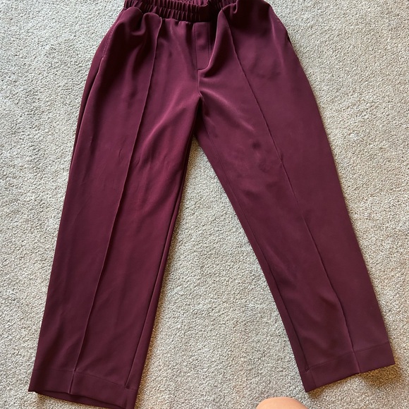 A New Day Deep Burgundy High Rise Pants - Picture 3 of 5